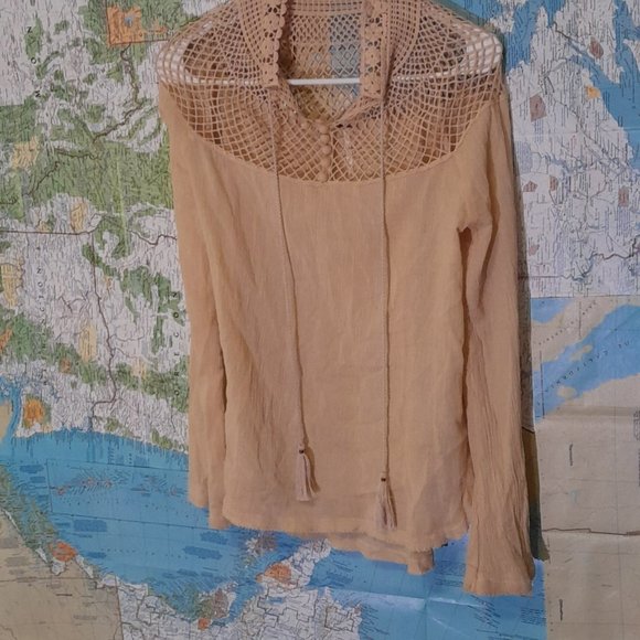 Free People On the Island Mock Neck Small - Picture 2 of 4